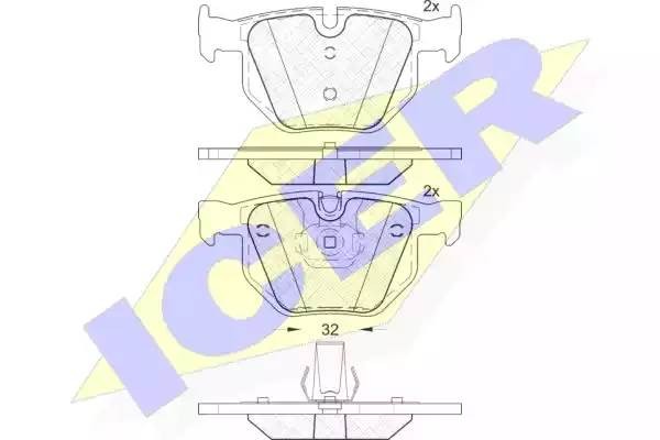 181685-202 колодки дисковые задние!\ BMW X5 3.0d 07># 181685202 ICER