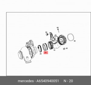 КОЛЬЦО 6540940051 A 654 094 00 51 MERCEDES BENZ
