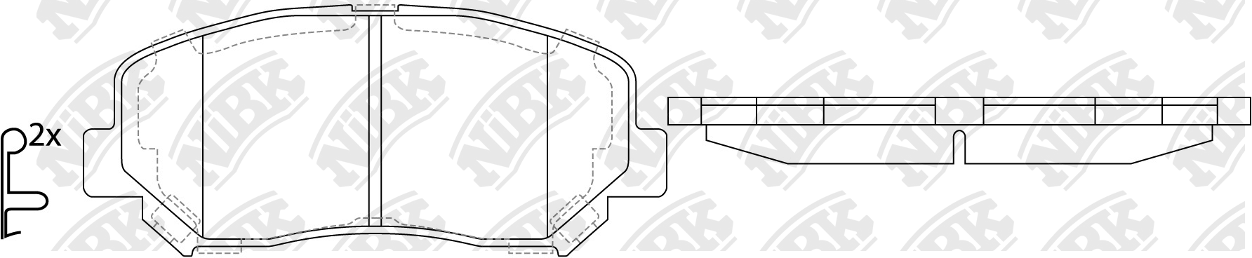 Колодки тормозные MAZDA CX-5 (11-) передние (4шт.) NIBK PN25000S NIBK
