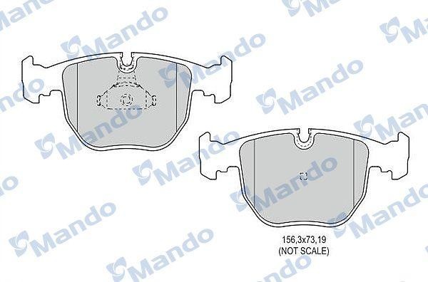 Колодки тормозные BMW 7 (E38),X5 (E53) передние (4шт.) MANDO MBF015405 MANDO
