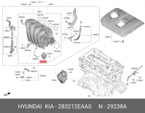Привод HYUNDAI Creta (17-) заслонки коллектора впускного OE 283212EAA0 HYUNDAI KIA