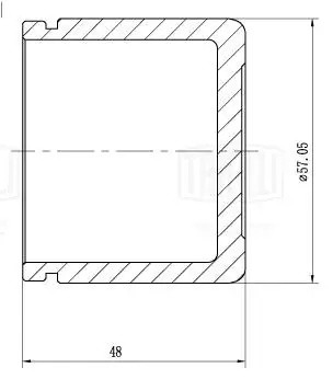 Поршень суппорта Mazda 626 (87-)/323 BJ (98-) перед. d=57мм (RCF 012115P) RCF012115P TRIALLI