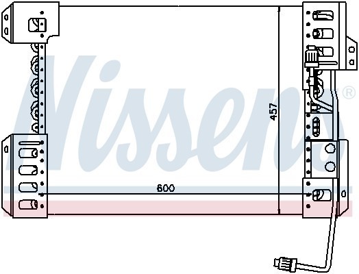 радиатор кондиционера! конденсер Aluminium/Aluminium 600x457x22 \ MB AXOR OM457  94714 NISSENS