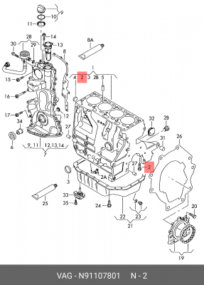 болт! M10X65\ VAG N 911 078 01 VAG