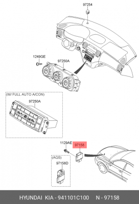 Датчик температуры HYUNDAI Getz (02-) KIA Ceed (06-) наружного OE 941101C100 HYUNDAI KIA