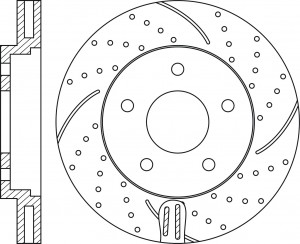 Диск тормозной NISSAN Juke,Qashqai,X-Trail передний (перфорированный) (1шт.) NIB RN1303DSET NIBK
