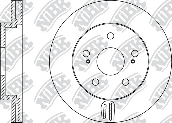 Диск тормозной TOYOTA Rav 4 (00-05) передний (1шт.) NIBK RN1143 NIBK