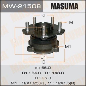 ступица задняя!\ Nissan Teana 2.5/3.5 08> MW-21508 MASUMA
