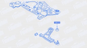 Сайлентблок нижнего рычага передней подвески заднийLacetti Nubira SB858 SB858 FINWHALE