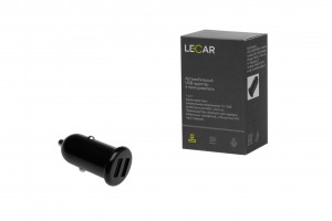 Адаптер автомобильный 2хUSB 2.1А в прикуриватель 12/24В LECAR000045209 LECAR