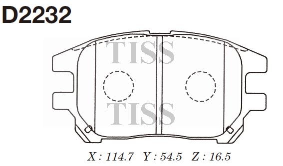 Замена на D2232H Колодки тормозные дисковые пер. Lexus RX300 02-03 D2232 D2232 MK KASHIYAMA