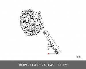 Кольцо уплотнительное BMW 11 43 1 740 045 BMW