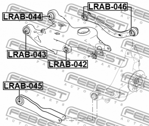 Сайлентблок задн нижнего рычага LAND ROVER RANGE ROVER SPORT III 2014- LRAB-043 LRAB043 FEBEST