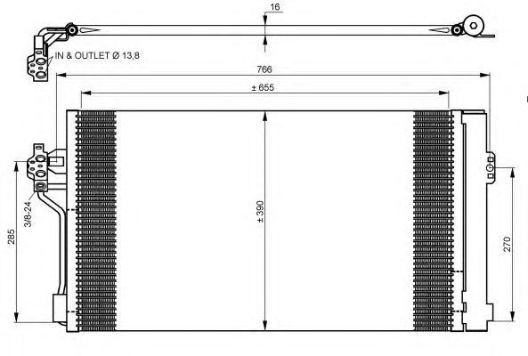 Радиатор кондиционера MERCEDES Viano (W639) (03-) NRF 35776 NRF