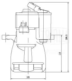 Суппорт торм. для а/м VW Passat B6 05-/Passat CC 08- зад. прав. d38мм а/м с EPB  CF 002165 TRIALLI