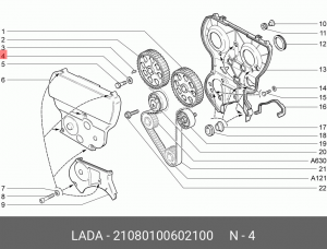 Шайба ВАЗ-2108 шкива распредвала АвтоВАЗ 21080-1006021-00 LADA VAZ