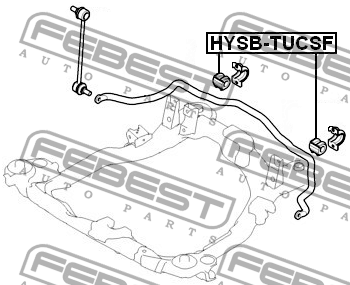 Втулка стабилизатора передняя HYUNDAI TUCSON 2004-2010 HYSB-TUCF248 HYSB-TUCF248 FEBEST
