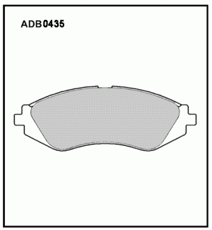 колодки дисковые передние!\ Daewoo Leganza 2.0 16V 97-99/Nubira 1.6i/2.0i16V 97> ADB0435 ALLIED NIPPON