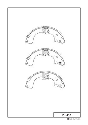 Колодки тормозные барабанные K3411 K3411 MK KASHIYAMA