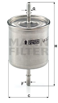Фильтр топливный WK822/2 WK822/2 MANN FILTER