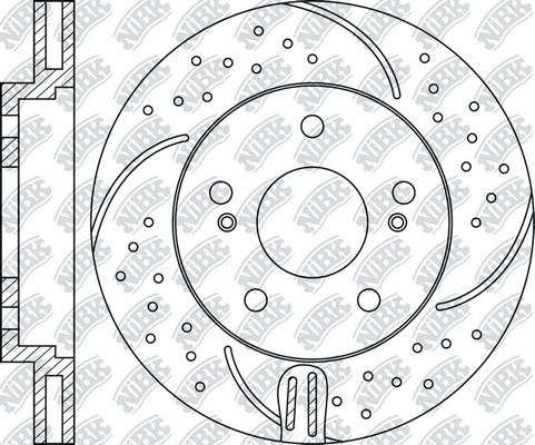 Диск тормозной MITSUBISHI Lancer (03-) передний (1шт.) NIBK RN1365DSET NIBK