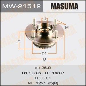 Подшипник зад.ступ.[ступица] MASUMA MW-21512 MASUMA