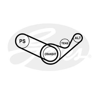 Ремень приводной поликлиновой 6PK893 GATES 6-PK-893 GATES