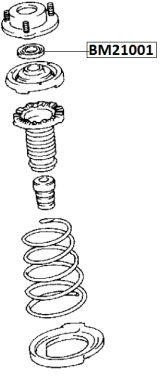 Подшипник опоры амортизатора TOYOTA CAMRY (V20-V50), LEXUS RX 03-08 BM21001 BM21001 JIKIU