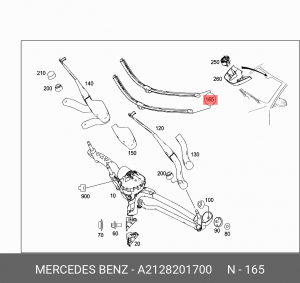 щетки плоск. к-т! 600/24'+600/24'\ MB W212 09> A 212 820 17 00 MERCEDES BENZ