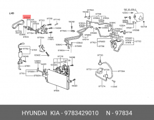 Ролик натяжной HYUNDAI Elantra (00-),Sonata 5,Tucson (04-) (2.0) KIA Ceed ремня  9783429010 HYUNDAI KIA