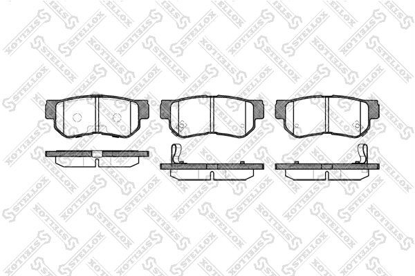 колодки диск. з.! с антис. пл.\ Geely, KIA Magentis 01>, Hyundai Sonata <01/Sant 757-012B-SX STELLOX