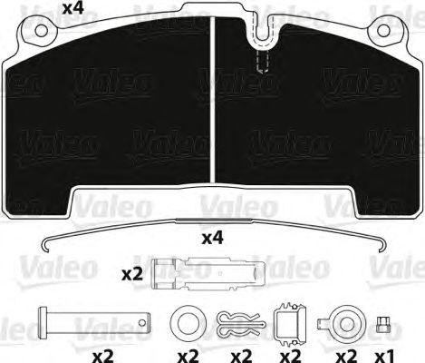 Комплект дисковых колодок 211x108x30; Knorr SK7, SB4309  05/2003 = > Opti Pack с 882209 VALEO PHC