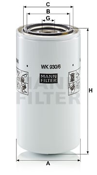 Фильтр топливный CUMMINS 3959612, ISC, ISL WK 930-6 X MANN FILTER