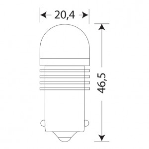 Лампа светодиодная сигнальная P21/5W BAY15s P21/5W BAY15s Super White 12V цена з 12T25/5/BLK14/2BL MAYAK