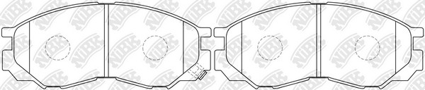 Колодки тормозные MITSUBISHI L200,L300,Space Gear (94-) передние (4шт.) NIBK PN3369 NIBK