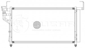 Радиатор кондиц. с ресивером для а/м Hyundai H-1 Starex (07-) 2.5TD/2.4i LRAC08H LRAC08H4 LUZAR