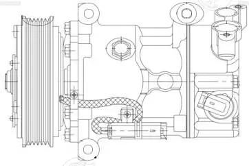 Компрессор кондиц. для а/м Peugeot 308 (07-)/Citroen C4 (04-) LCAC20Z6 LCAC 20Z6 LUZAR