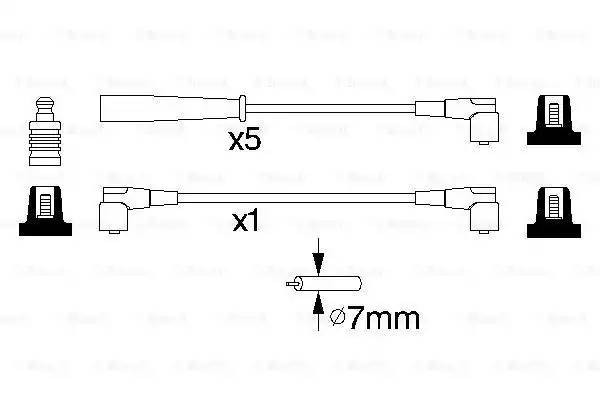 Провод высоковольтный VOLVO XC70 комплект BOSCH 0 986 356 753 BOSCH