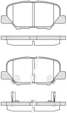 1536 02 колодки дисковые задние!\ Mazda 6, Mitsubishi Outlander 2.0/2.4i 12> 153602 REMSA