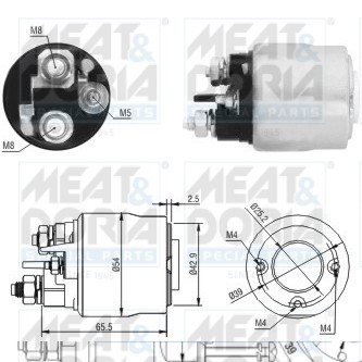 Реле втягивающее CITROEN Berlingo стартера MEAT&DORIA 46017 MEAT DORIA