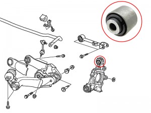 САЙЛЕНТБЛОК ЗАДНЕЙ ТЯГИ HONDA CR-V 07-09 (10612062/200915/0002344) ST52395SWAA01 SAT