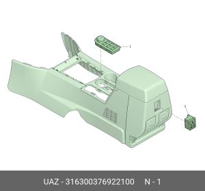 Модуль УАЗ-3163 управления режимами РК,обогревом сидений (ОАО УАЗ) 316300376922100 UAZ UAZ