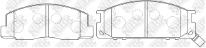 Колодки тормозные TOYOTA Crown (79-83) передние (4шт.) NIBK PN1218 NIBK