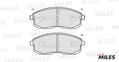 Колодки тормозные передние (без датчика) (Смесь Semi-Metallic) (NISSAN JUKE F15, E100150 MILES