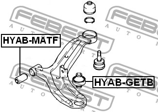 Сайлентблок HYAB-GETB HYAB-GETB FEBEST