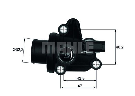 Термостат ALFA ROMEO Mito (08-) FIAT 500 (07-),Bravo 2 (07-),Doblo (05-) (88град TI 144 88 MAHLE KNECHT