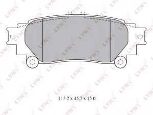 Колодки тормозные TOYOTA Highlander (13-) задние (4шт.) LYNX BD-7597 LYNXAUTO