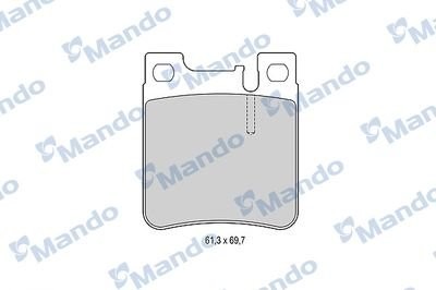 Колодки тормозные MERCEDES 140,210 задние (4шт.) MANDO MBF015655 MANDO