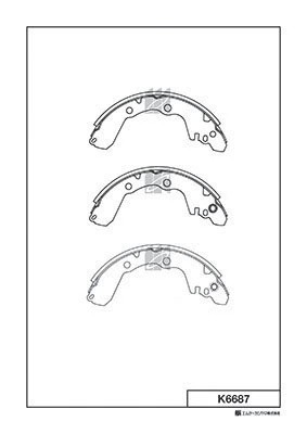 K6687-01 4645.00=566SBS !колодки барабанные\ Mitsubishi Space Wagon 91>/Space Ru K6687 MK KASHIYAMA