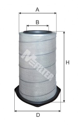 фильтр воздушный !(с крышкой) 580-260/144 \Volvo F10/12 A288 MFILTER AUTOMOTIVE FILTERS